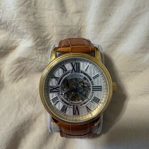 Stuhrling Original Gold and Brown Watch